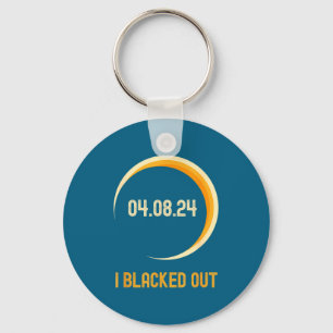 I Shirt Total Solar Eclipse Blacked Out Key Ring