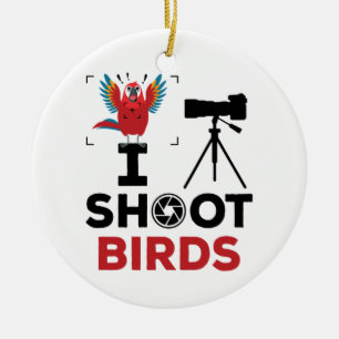 I Shoot Birds Bird Wildlife Photographer Ceramic Tree Decoration