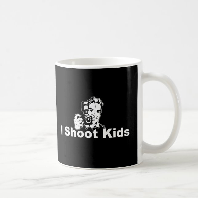 I Shoot Kids Black Coffee Mug (Right)