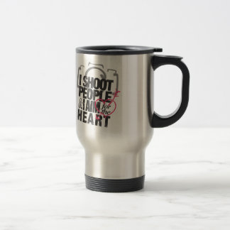 I Shoot People & Aim for the Heart Travel Mug