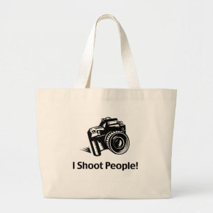 I Shoot People Photographer Large Tote Bag