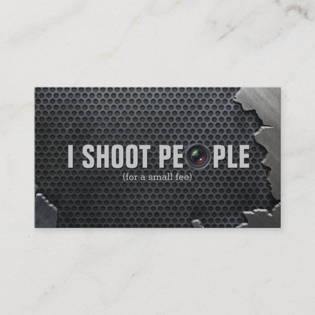 I shoot people - photography business cards (Front)