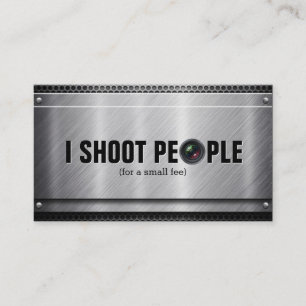 I shoot people - photography business cards