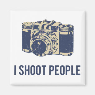 I Shoot People Photography Camera Magnet