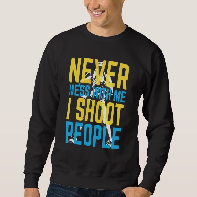 I Shoot People Photography Vintage Camera Photogra Sweatshirt (Front)
