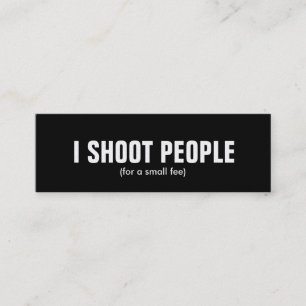 I shoot people - Professional Photographer (gold) Mini Business Card