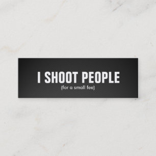I shoot people - Professional Photographer Mini Business Card