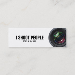 I shoot people - Professional Photographer Mini Business Card