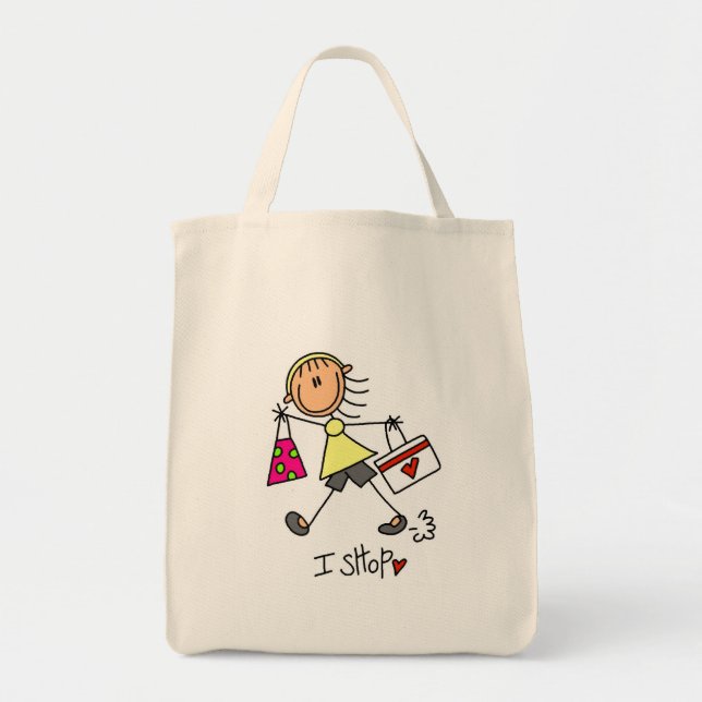 I Shop Tote Bag (Front)