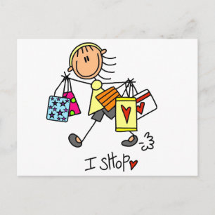 I Shop Tshirts and Gifts Postcard