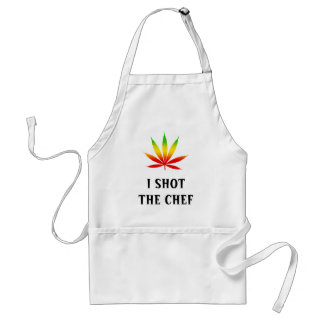 I Shot The Chef Reggae Rasta Leaf Standard Apron