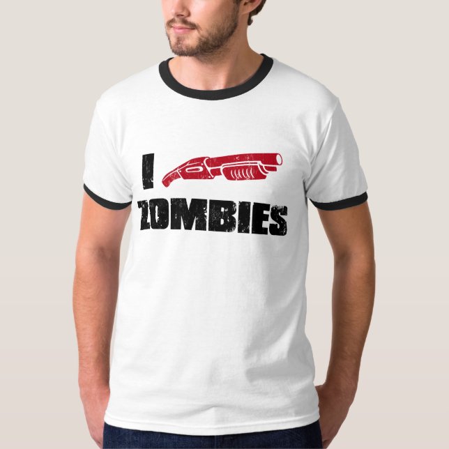i shotgun zombies T-Shirt (Front)