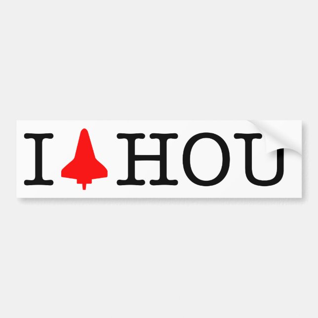 I Shuttle Houston Bumper Sticker (Front)