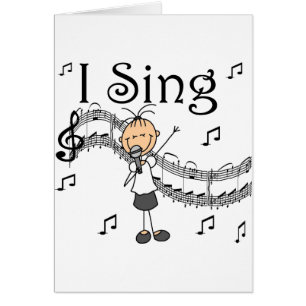 I Sing Musical Stick Figure T-shirts and Gifts