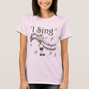 I Sing Musical Stick Figure T-shirts and Gifts