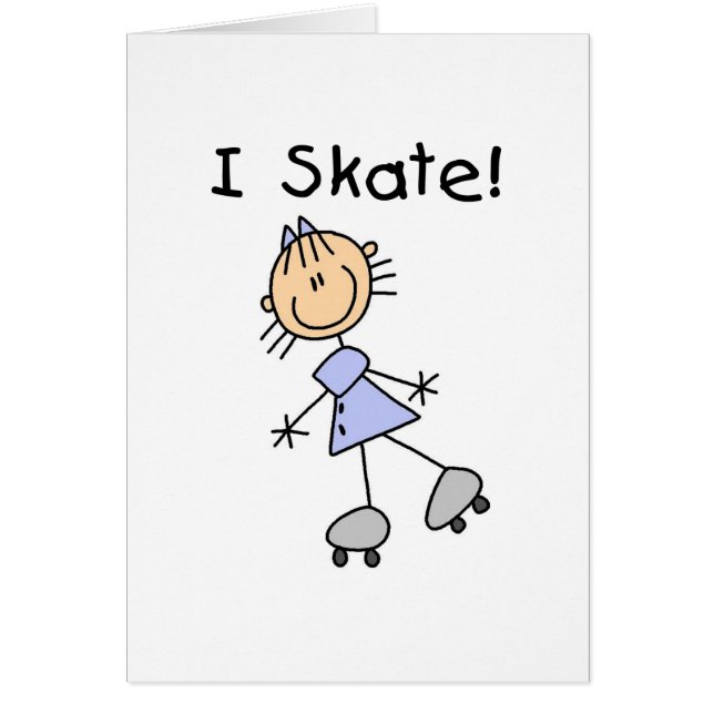 I Skate - Girl Roller Skater (Front)