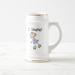 I Skate - Girl Roller Skater Beer Stein