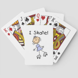I Skate - Girl Roller Skater Playing Cards