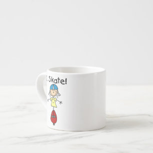 I Skate Skateboarding Girl Espresso Cup
