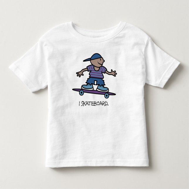 I Skateboard Kids Toddler T-Shirt (Front)
