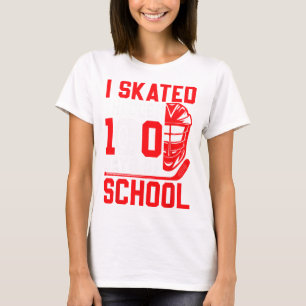 I Skated Through 100 Days Of School Ice Hockey 100 T-Shirt