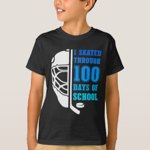 I Skated Through 100 Days Of School Ice Hockey Boy T-Shirt