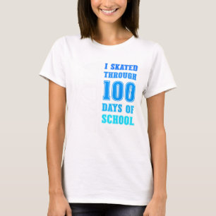 I Skated Through 100 Days Of School Ice Hockey Boy T-Shirt