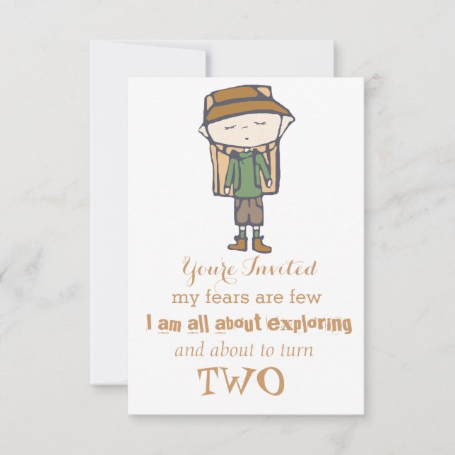 I skip naps for hiking babe birthday invitation (Front)