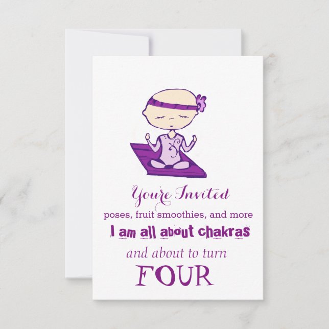 I skip naps for yoga babe birthday invitation (Front)