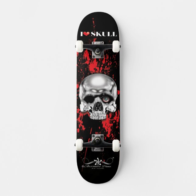 I❤ Skull 6/10 Skateboard (Front)