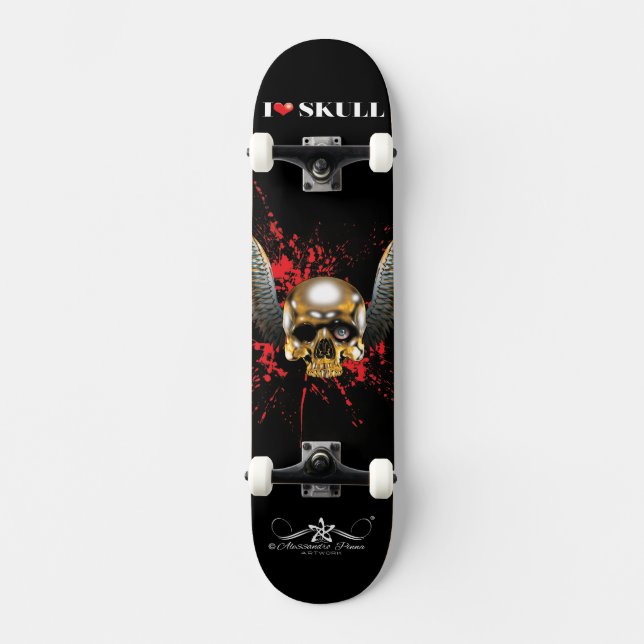 I❤ Skull 8/10 Skateboard (Front)