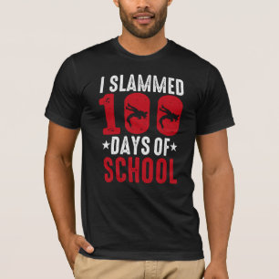 I Slammed 100 Days Of School Wrestling 100th Day B T-Shirt