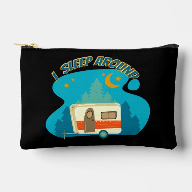 I Sleep Around Camper Van Camping Explorer Nature Accessory Pouch (Front)