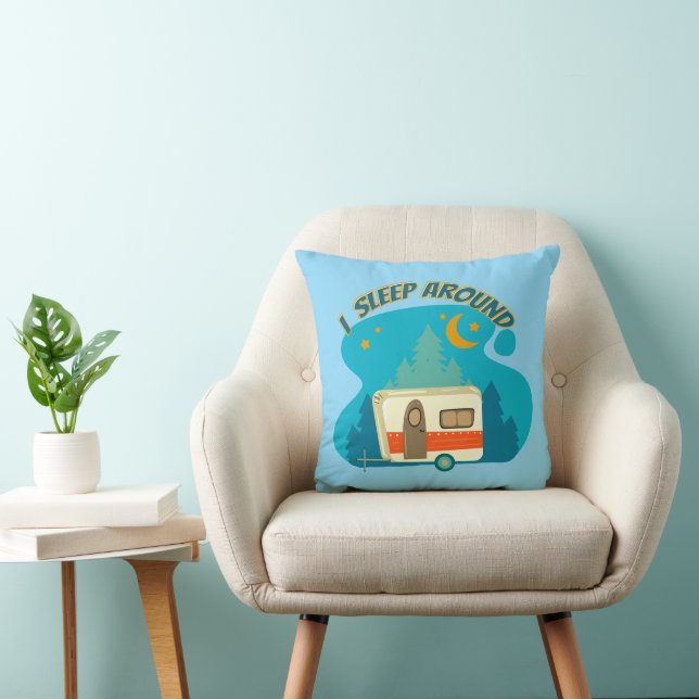 I Sleep Around Camper Van Camping Explorer Nature Cushion (Chair)