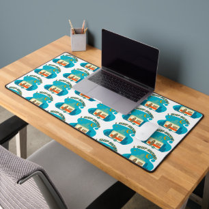 I Sleep Around Camper Van Camping Explorer Nature Desk Mat