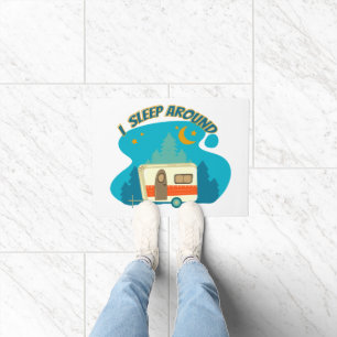 I Sleep Around Camper Van Camping Explorer Nature Doormat