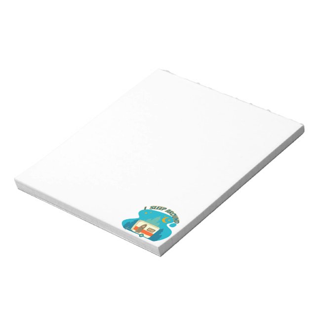 I Sleep Around Camper Van Camping Explorer Nature Notepad (Rotated)