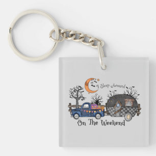 I Sleep Around on the Weekend – Funny Halloween Key Ring