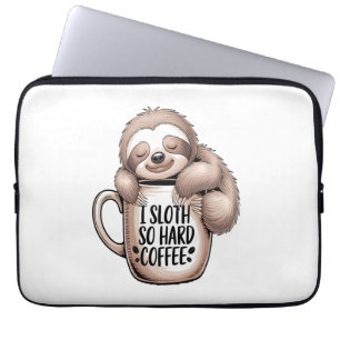 I Sloth Without Coffee Laptop Sleeve