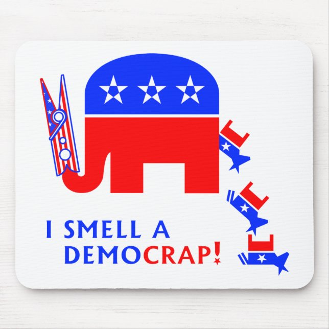 I Smell A Democrap Mouse Pad (Front)