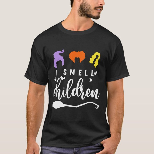 I-Smell-Children-Funny Witch Halloween Lazy Costum T-Shirt (Front)