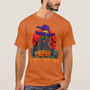 I Smell Children Halloween Costume Black Cat Witch T-Shirt