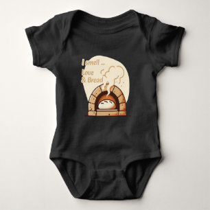 I smell Love & Bread Baby Bodysuit