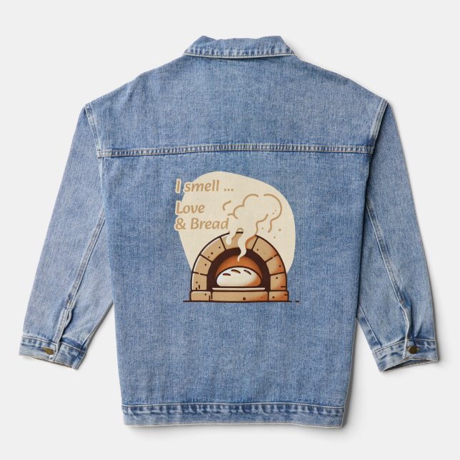 I smell Love & Bread Denim Jacket (Back)