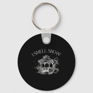 I Smell Snow Winter Christmas Snowball Design Key Ring