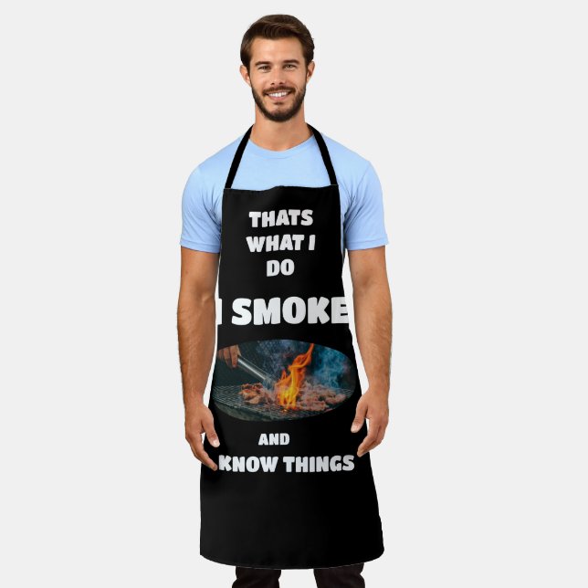 I Smoke Meat Apron (Worn)
