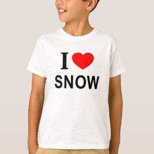 I ❤️ SNOW I LOVE SNOW I HEART SNOW T-Shirt