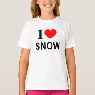 I ❤️ SNOW I LOVE SNOW I HEART SNOW T-Shirt