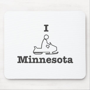 I Snowmobile Minnesota Mouse Pad