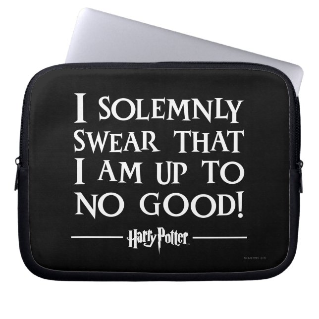 I SOLEMNLY SWEAR THAT I AM UP TO NO GOOD™ LAPTOP SLEEVE (Front)